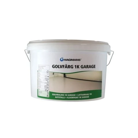 Hagmans Golvfärg 1K Garage halvblank ljusgrå i fyralitersburk