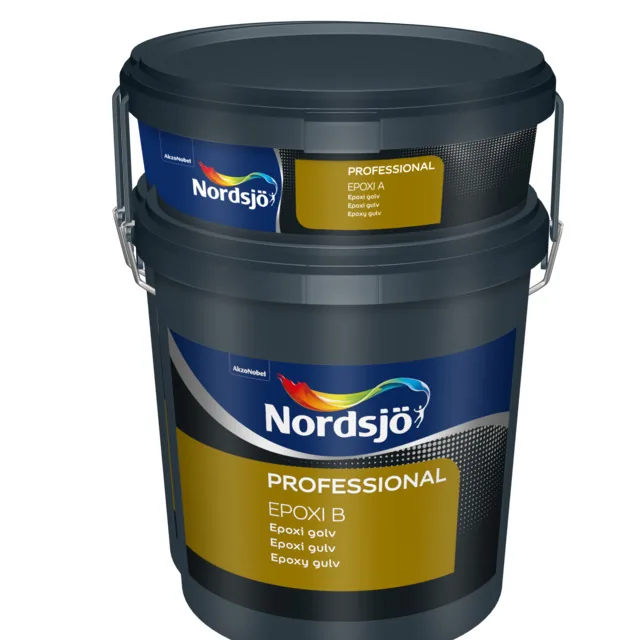 Nordsjö Golvfärg Professional Epoxi A och B i ljusgrått