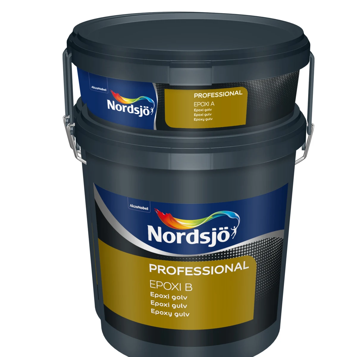 Nordsjö Professional Epoxi A och B i ljusgrå fyralitersförpackning