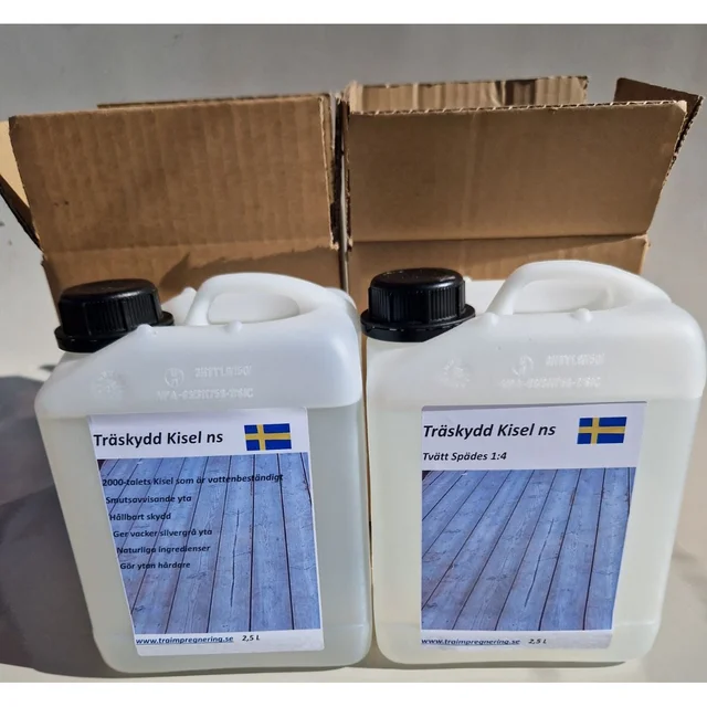 Trallpaket med Kisel NS Tvätt och Impregnering, två femlitersdunkar