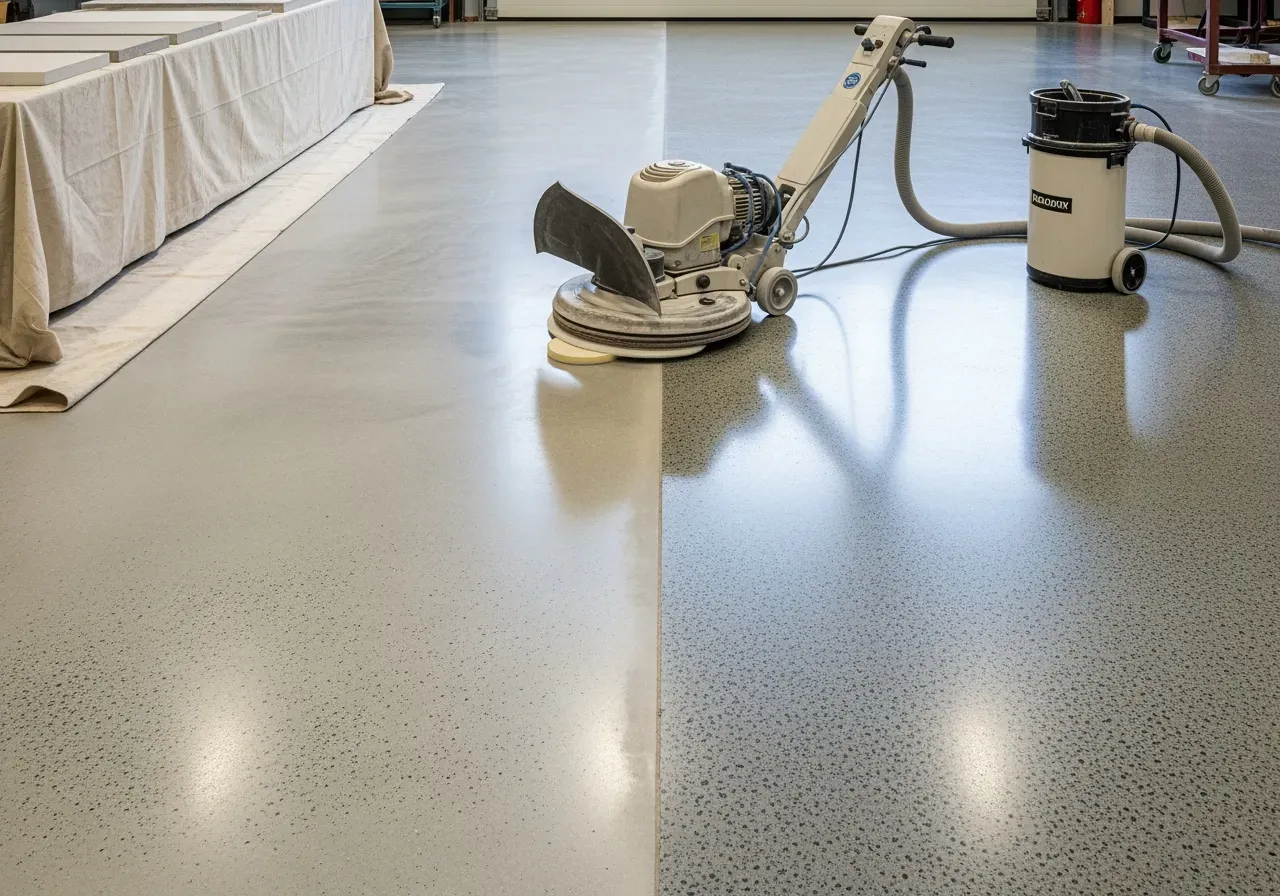 Underhållsplan för garagegolv i betong