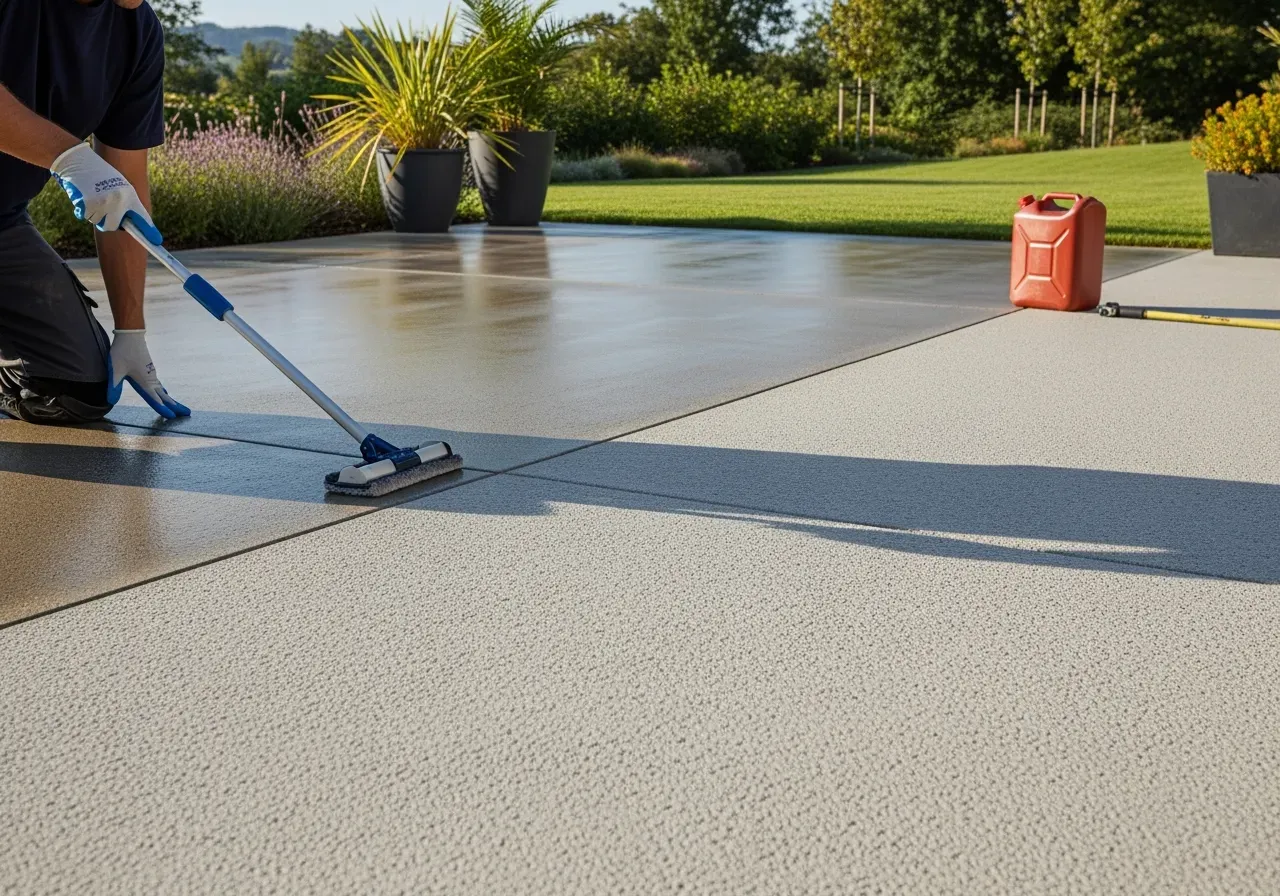 Betonggolv i garage och verkstad