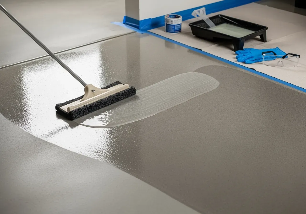 Dammbindning och härdning av betonggolv