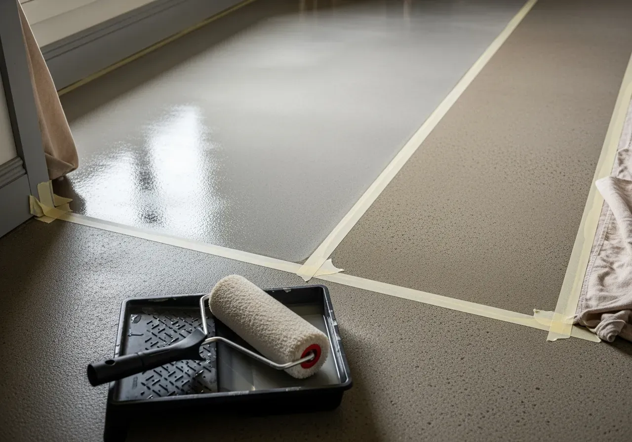 Film-bildande sealer på betonggolv