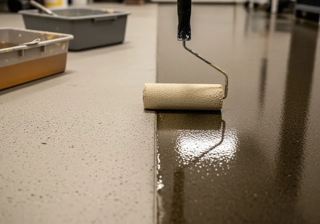 Betonglack för golv och bänkar