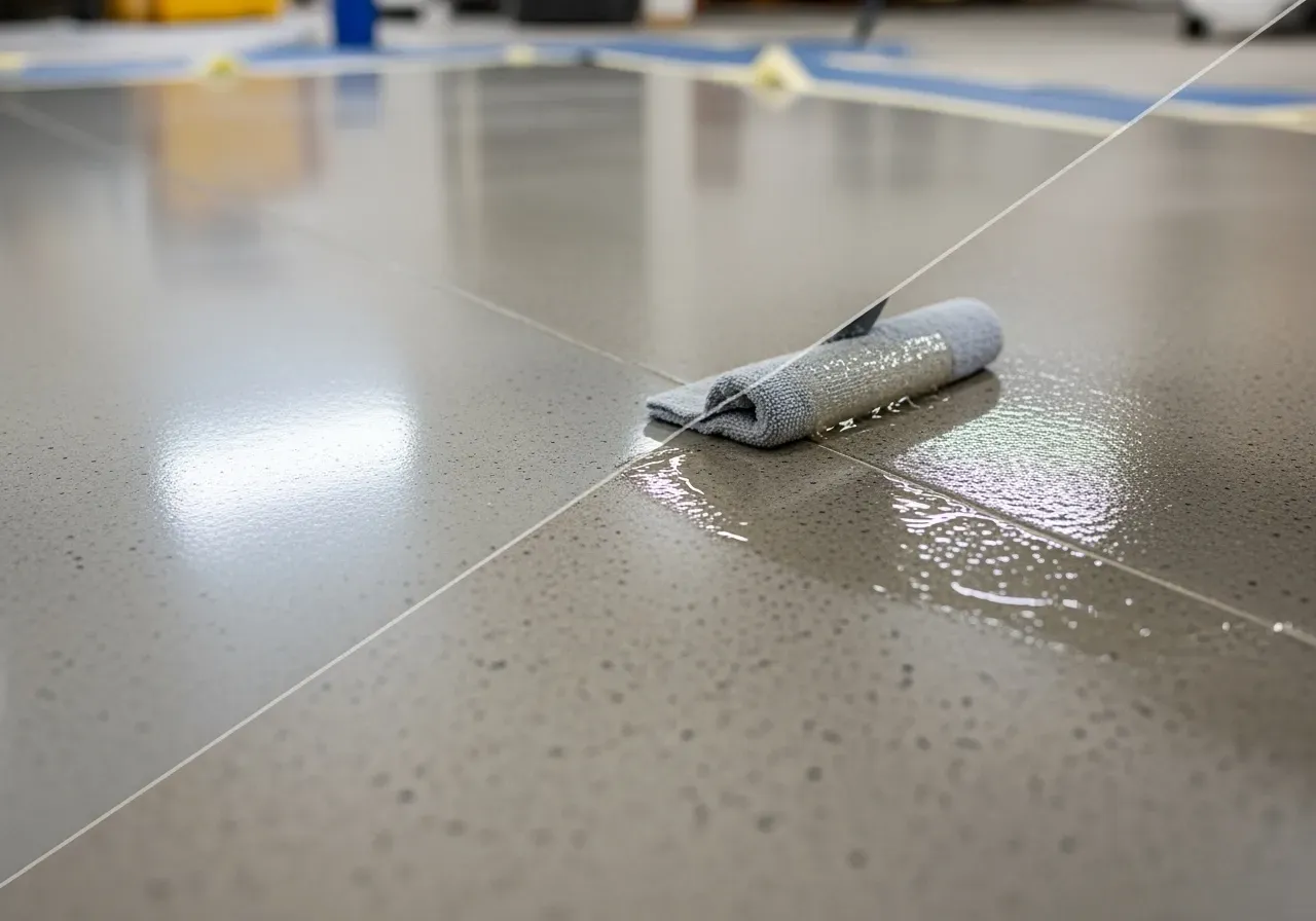 Gritstrategi för power trowel polering