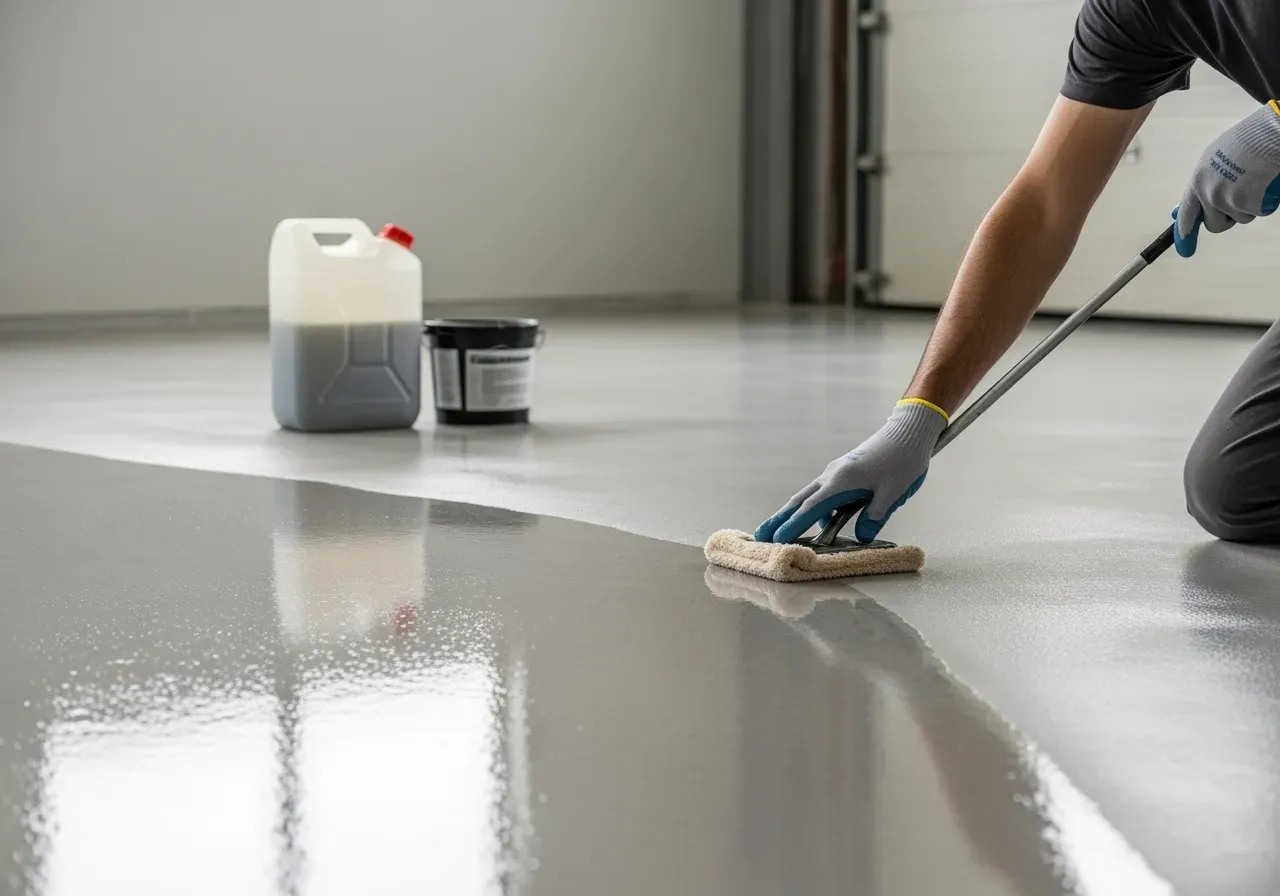 Glansmätning av polerat betonggolv