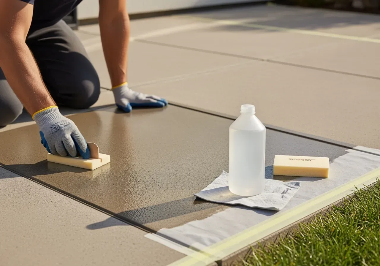 Underhåll och kemikalier polerad betong