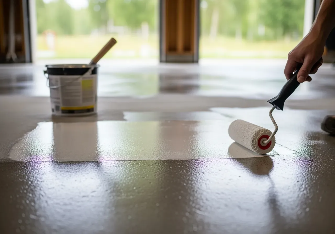 Säker ytbehandling av betong och trä